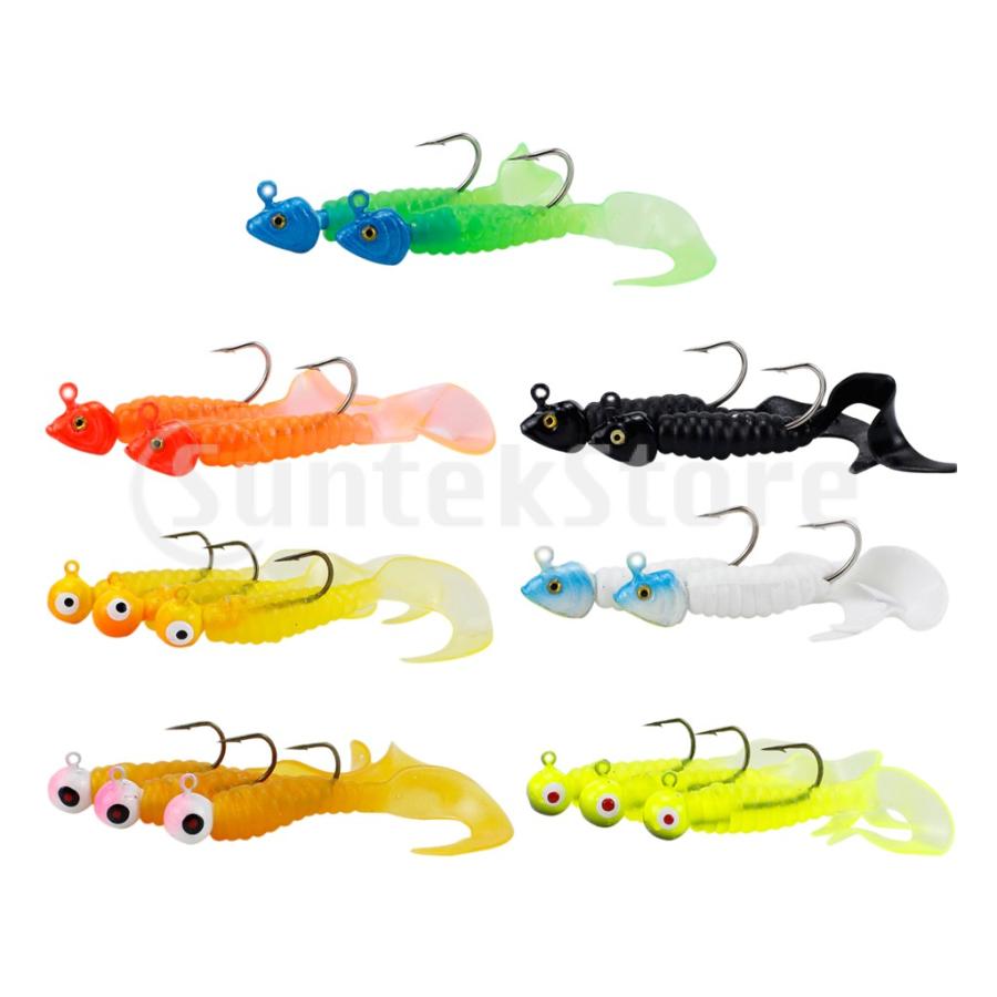 ソフトルアーベイト スイムベイト 人工釣り餌 釣り道具 ラバージグ 軽量 カラフル 約17個 Stkショップ 通販 Yahoo ショッピング