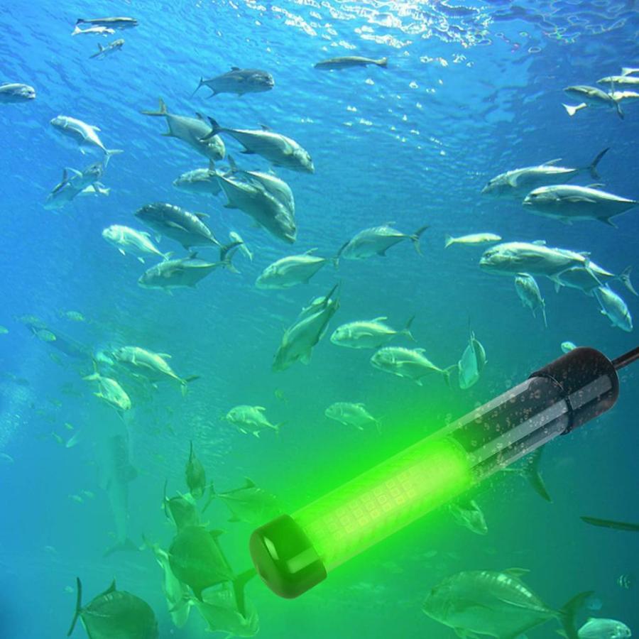LED水中釣りライト水中魚ファインダー5mコードクリップグリーン|stk-shop|06