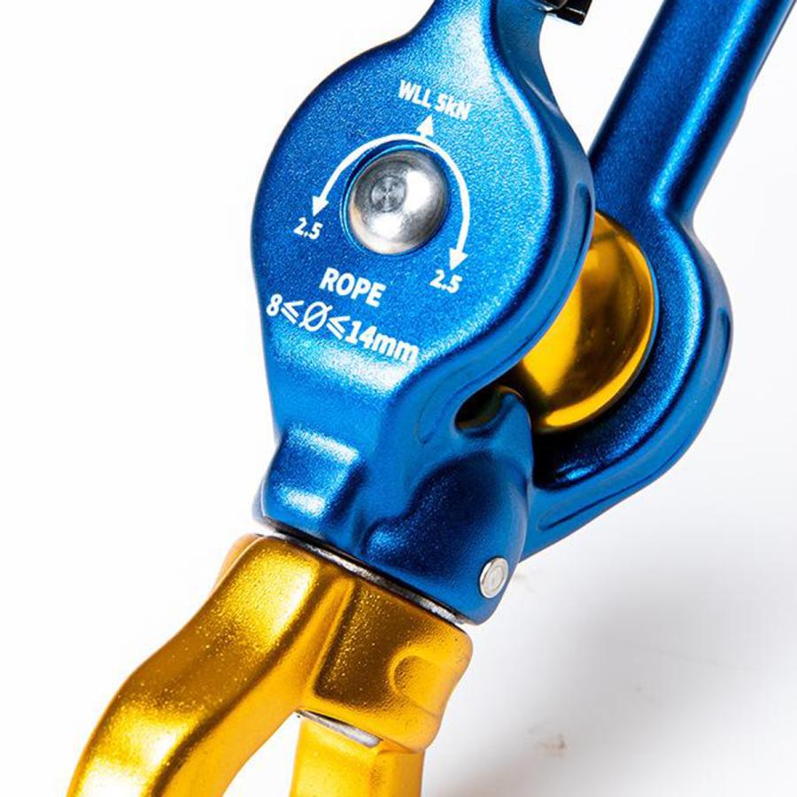 カラビナ 登山 30kn D型 プーリーマスターロック アウトドア ラッピング 空中作業 キャンプ 屋外 プーリースイベルフック 登山用カラビナ クライミング 安全 釣り 軽量