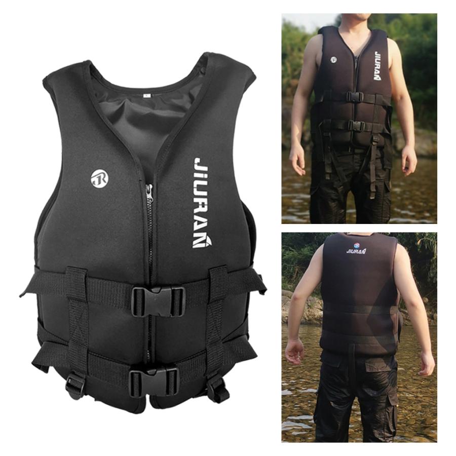 フィッシングライフジャケットベストネオプレンブイエイズフローティングデバイスブラックL 66028523STKショップ 通販