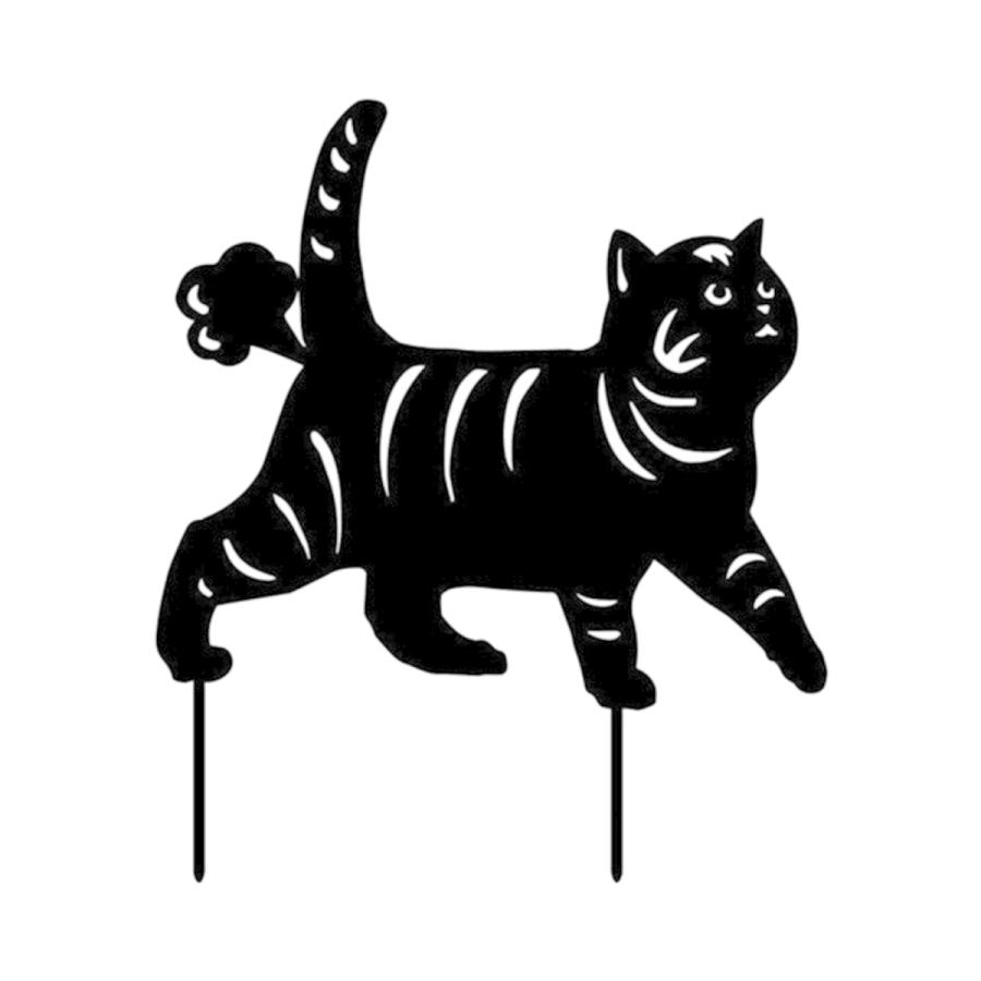 メーカー直送 アクリル猫の庭の彫像黒猫のシルエット猫の装飾的な庭のステークスb Ereturn Taxeszone6 Gov