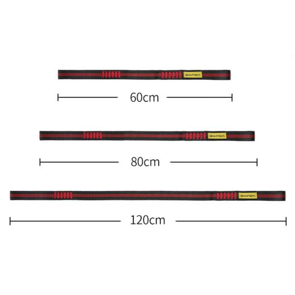 ナイロンクライミングスリングランナー22KNロッククライミングウェビングストラップ、アウトドアクライミング、懸垂下降、スイング、ヨガハンモッ