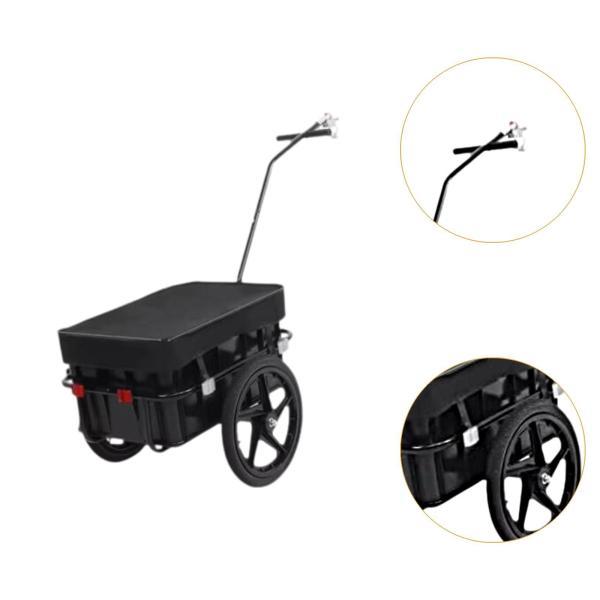 バイクトレーラー スチール製 荷物運搬用 バイクカーゴトレーラーバイクワゴントレーラーユニバーサル便利な