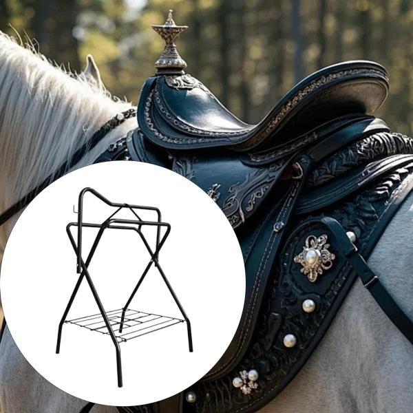 ポータブルサドルラック 乗馬用品アクセサリー 折りたたみ式 頑丈な 