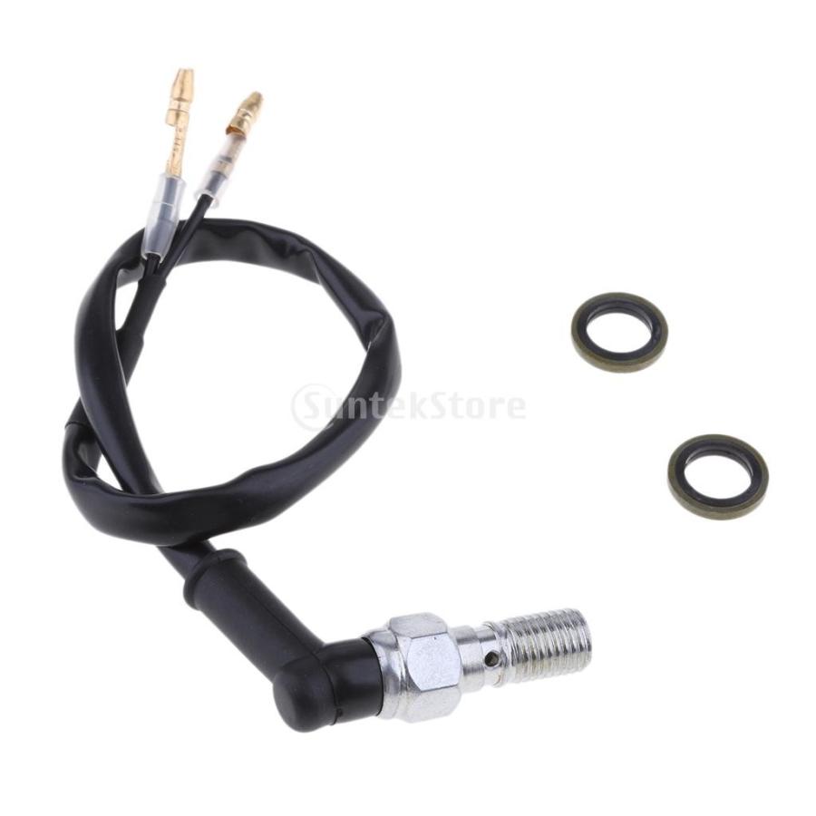 オートバイ用パーツ 交換用 ブレーキライトスイッチ 流体圧力油圧スイッチ 金属製 黒 全4サイズ オーバルM10 1.25mm