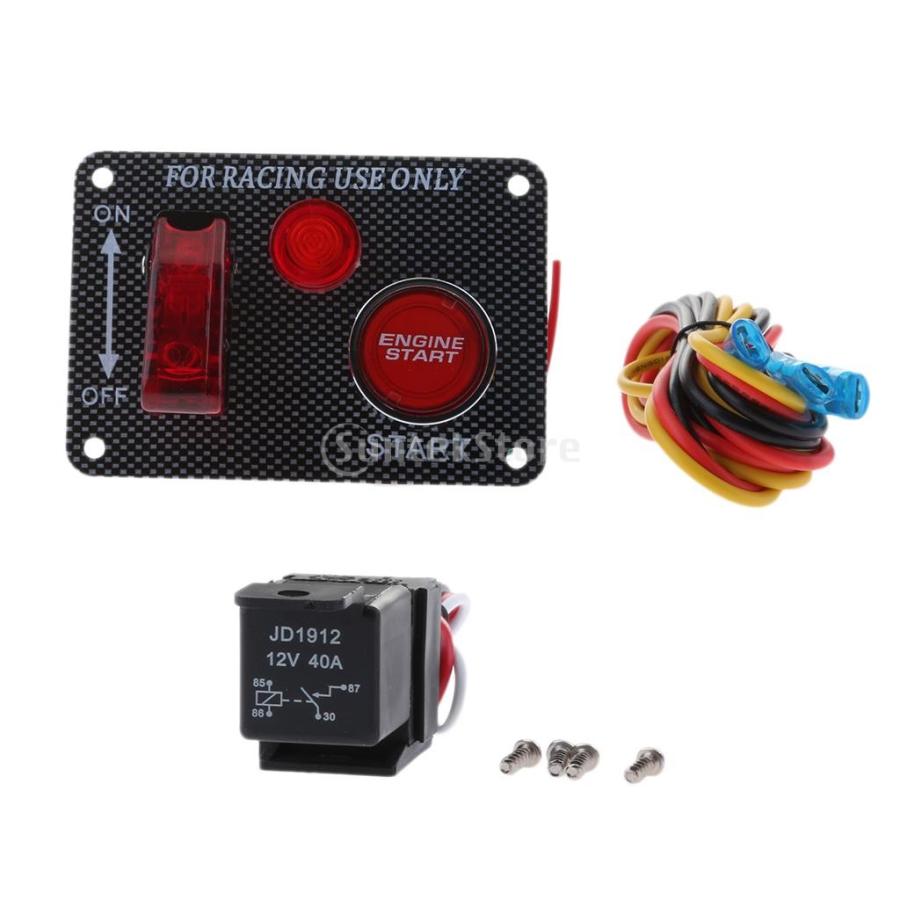 ユニバーサル イグニッションスイッチ パネル 回路スイッチパネル エンジン始動 On Off 取り付け簡単 秀逸