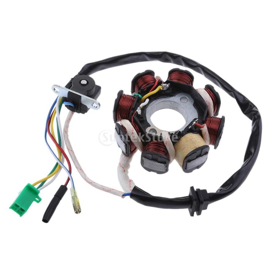8極発電機ステータコイル ジェネレーターコイル GY6 125 150cc ATVに