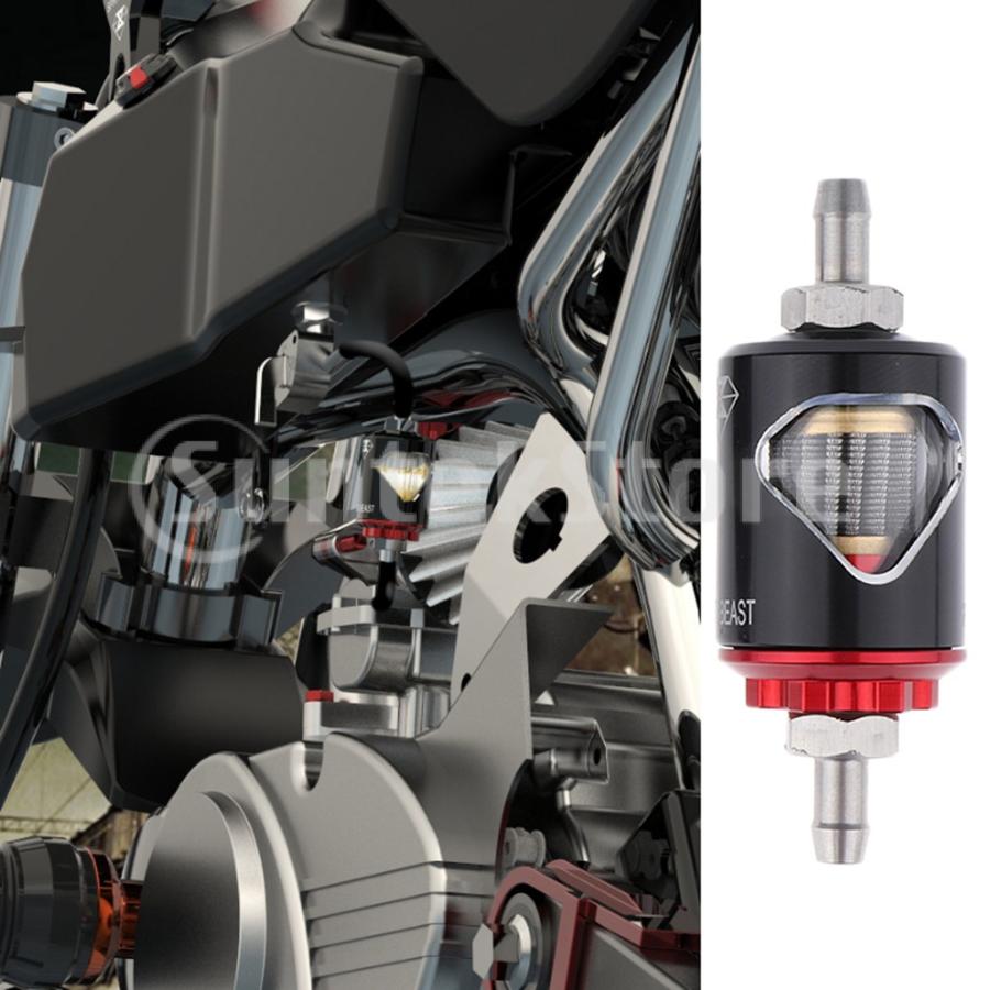 6 Mm Diaホース合金オートバイガソリンインライン軽油燃料フィルタークリーナー|stk-shop|07