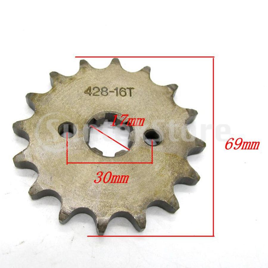 16T歯17ミリメートル428チェーンフロントスプロケットコグピット