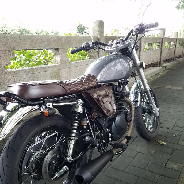 バイク用シート 黒 茶色