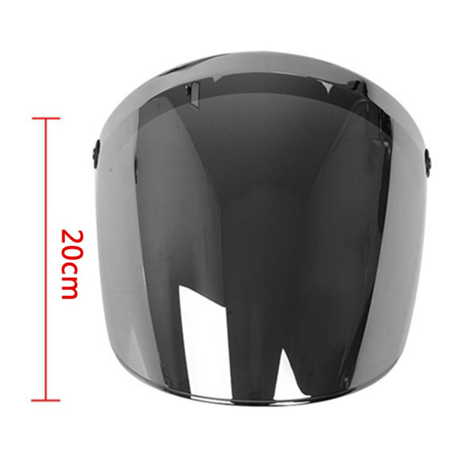 シルバー オートバイのヘルメットバイザー 3スナップヘルメット