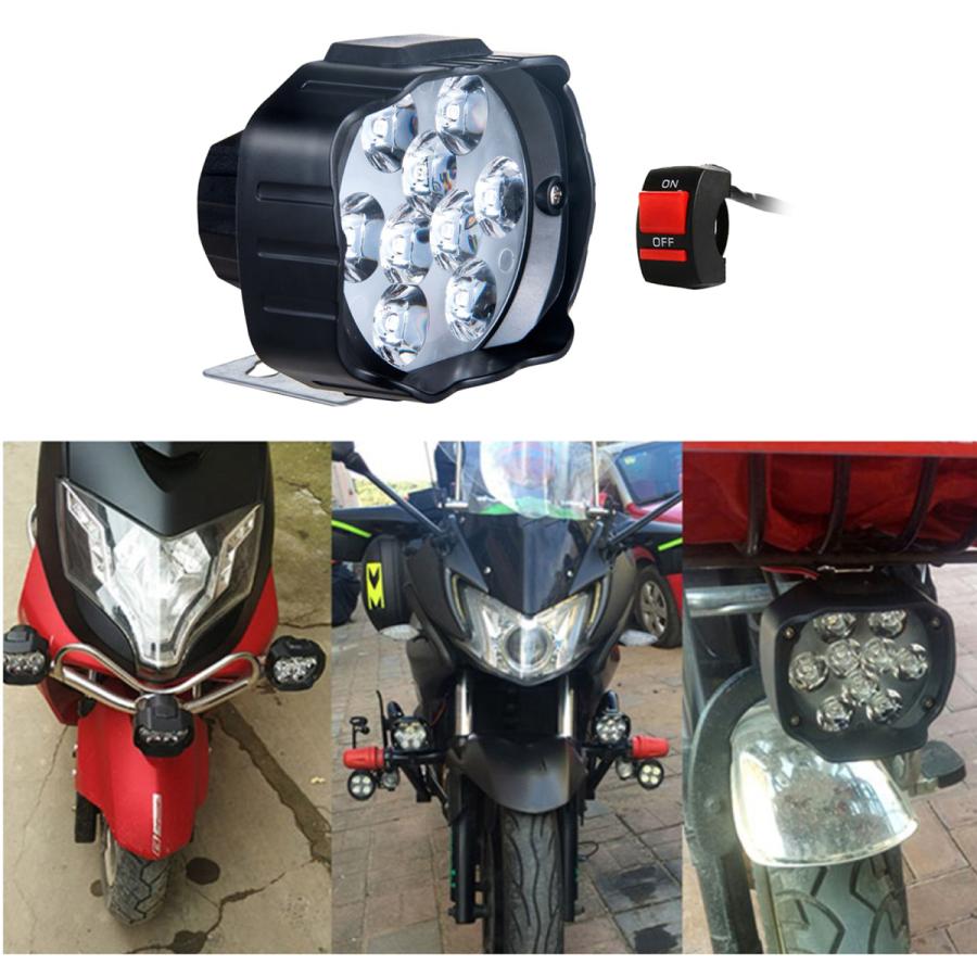 Ledフォグライトバイク補助ライト自転車ヘッドライトオートバイ互換