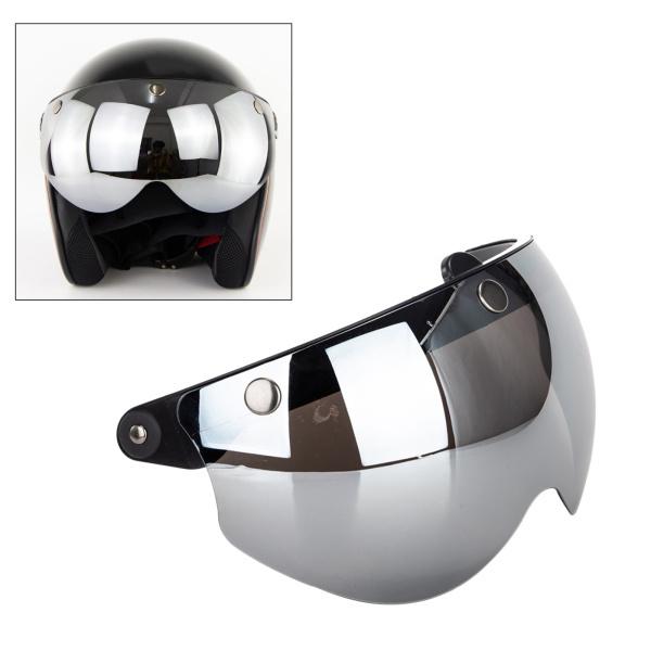 フリップアップ ダウン バイザー レンズ交換用 3 ボタン オートバイ