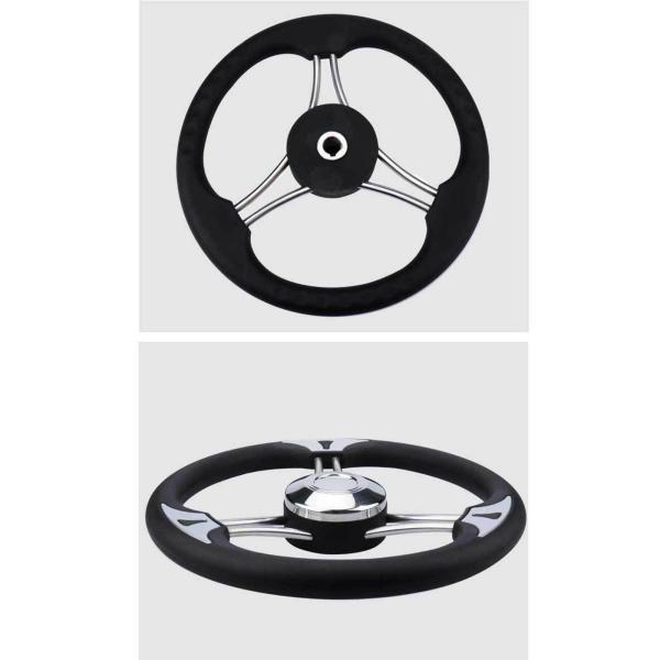 ボートステアリングホイール 343 ミリメートルゴム製頑丈な水上車両