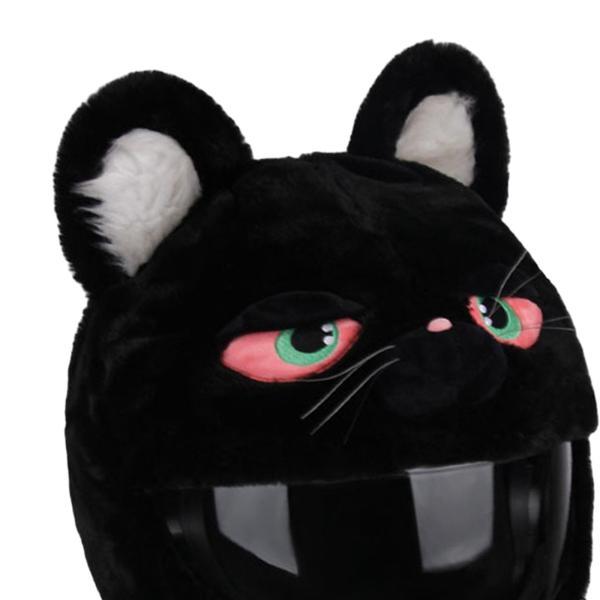 漫画黒猫バイクヘルメットカバー保護カバーかわいい面白いフルフェイス