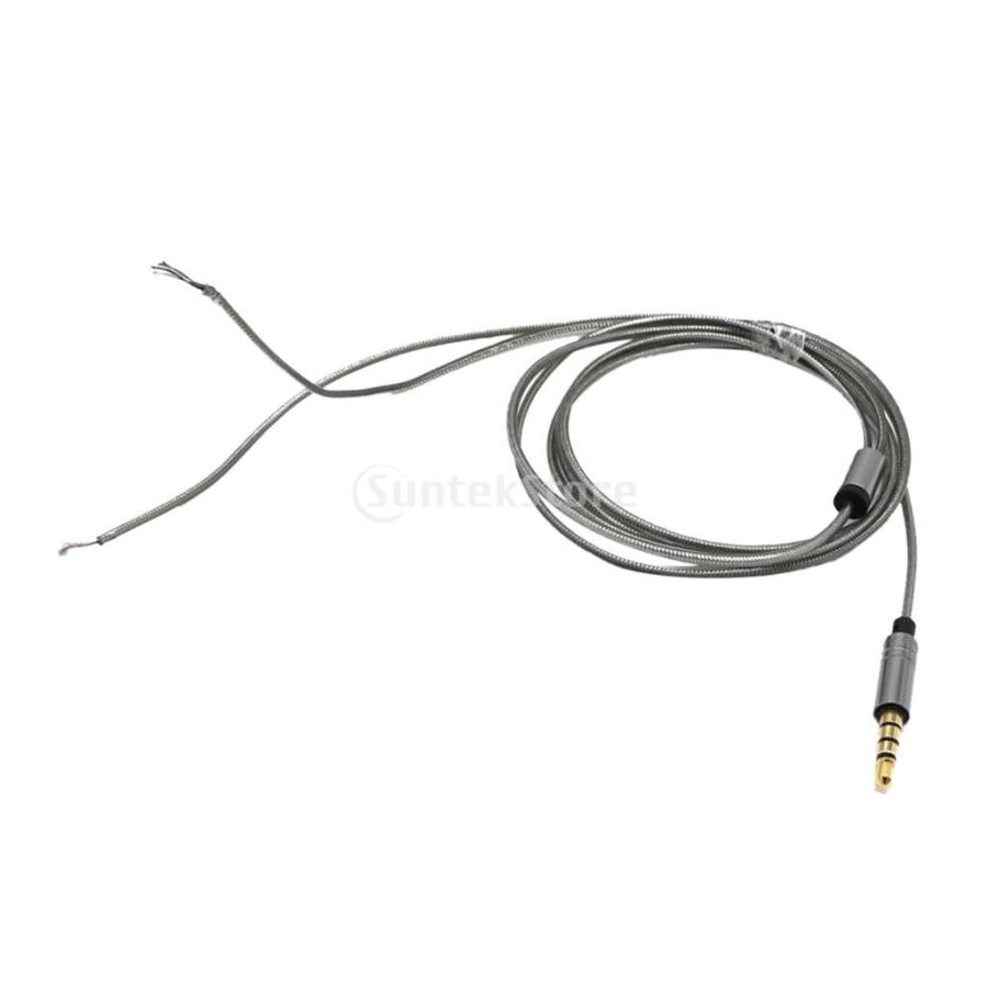 DIY 交換用 1.2メートル オーディオ ケーブル 修理 ヘッドセット ワイヤー 耐久性 互換性 全6色 - グレー  :68001169:STKショップ - 通販 - Yahoo!ショッピング