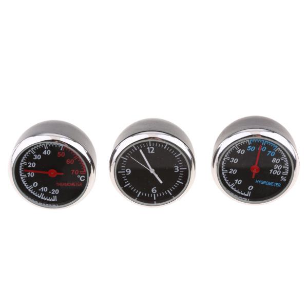 3ピース/個 /セットデジタルカー温度計湿度計クォーツ時計フィットオートタイム｜stk-shop｜02