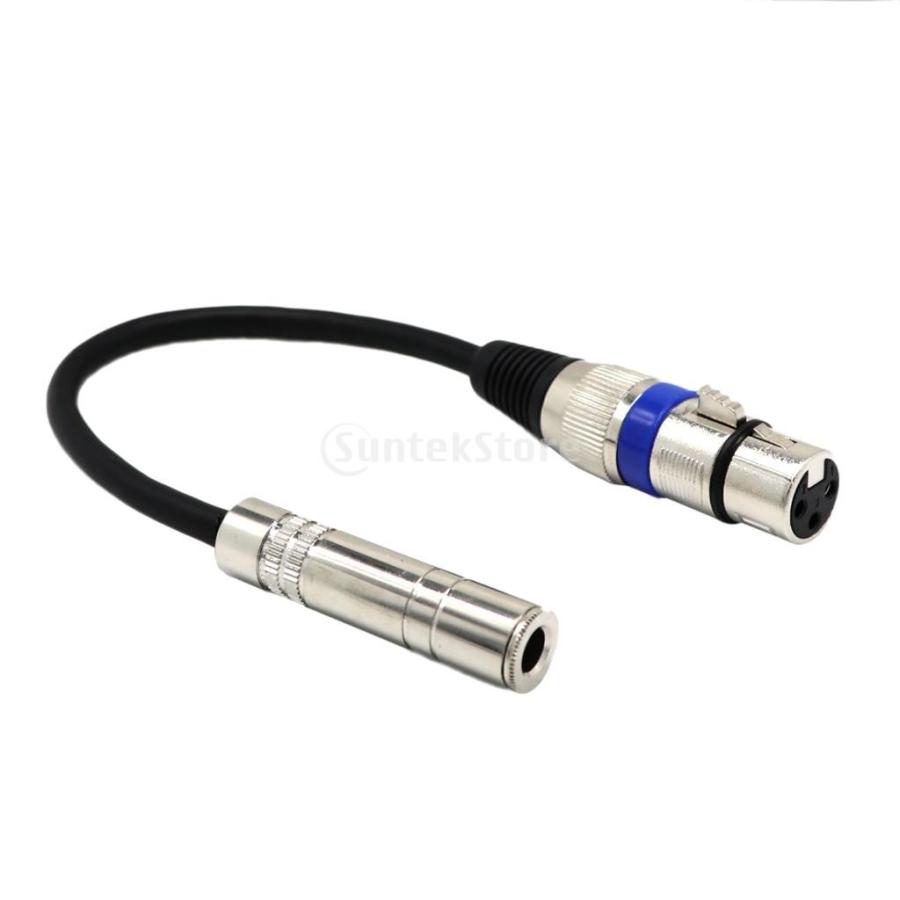 3ピン XLRメス→6.35mm 1/4インチ ステレオ ジャックケーブル