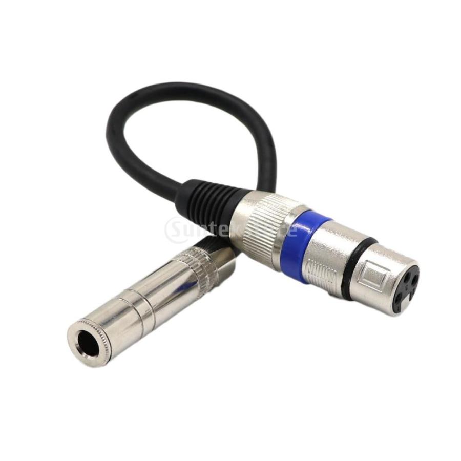 3ピン XLRメス→6.35mm 1/4インチ ステレオ ジャックケーブル