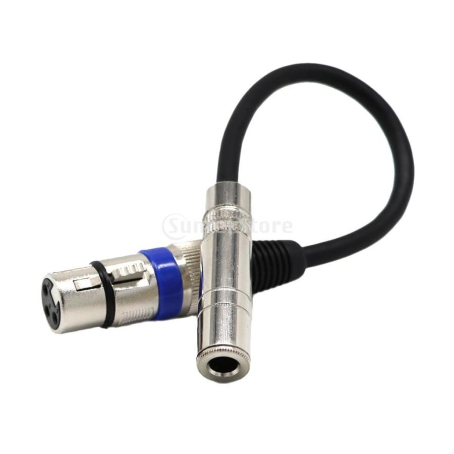 3ピン XLRメス→6.35mm 1/4インチ ステレオ ジャックケーブル