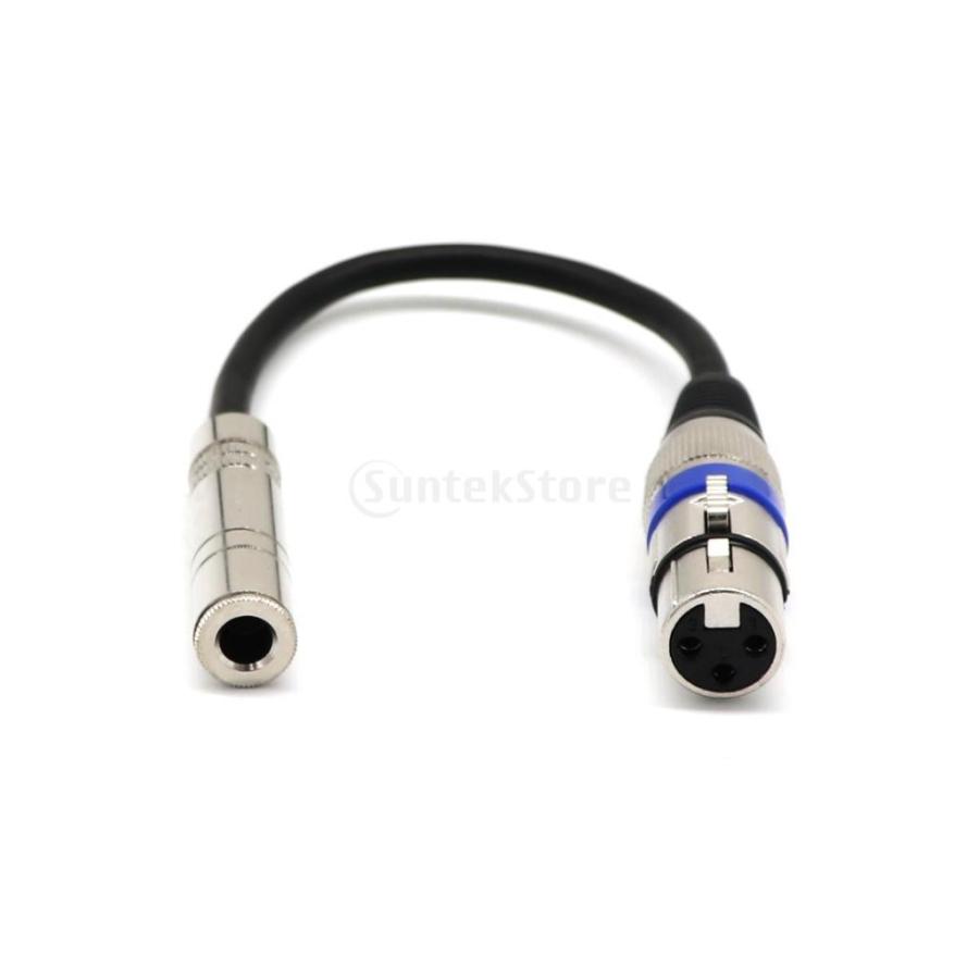 3ピン XLRメス→6.35mm 1/4インチ ステレオ ジャックケーブル