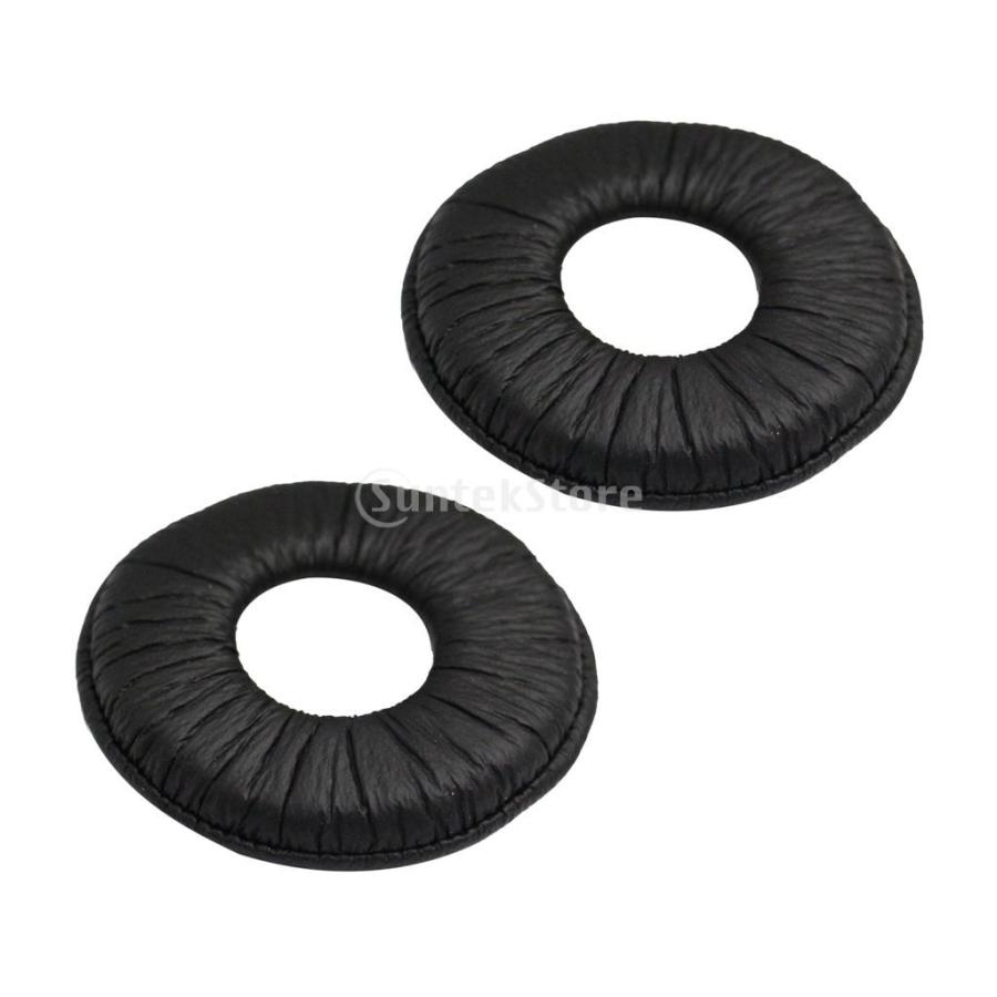 MDR-ZX110ヘッドホン用 交換 耳パッドクッション 柔らかい 快適 黒