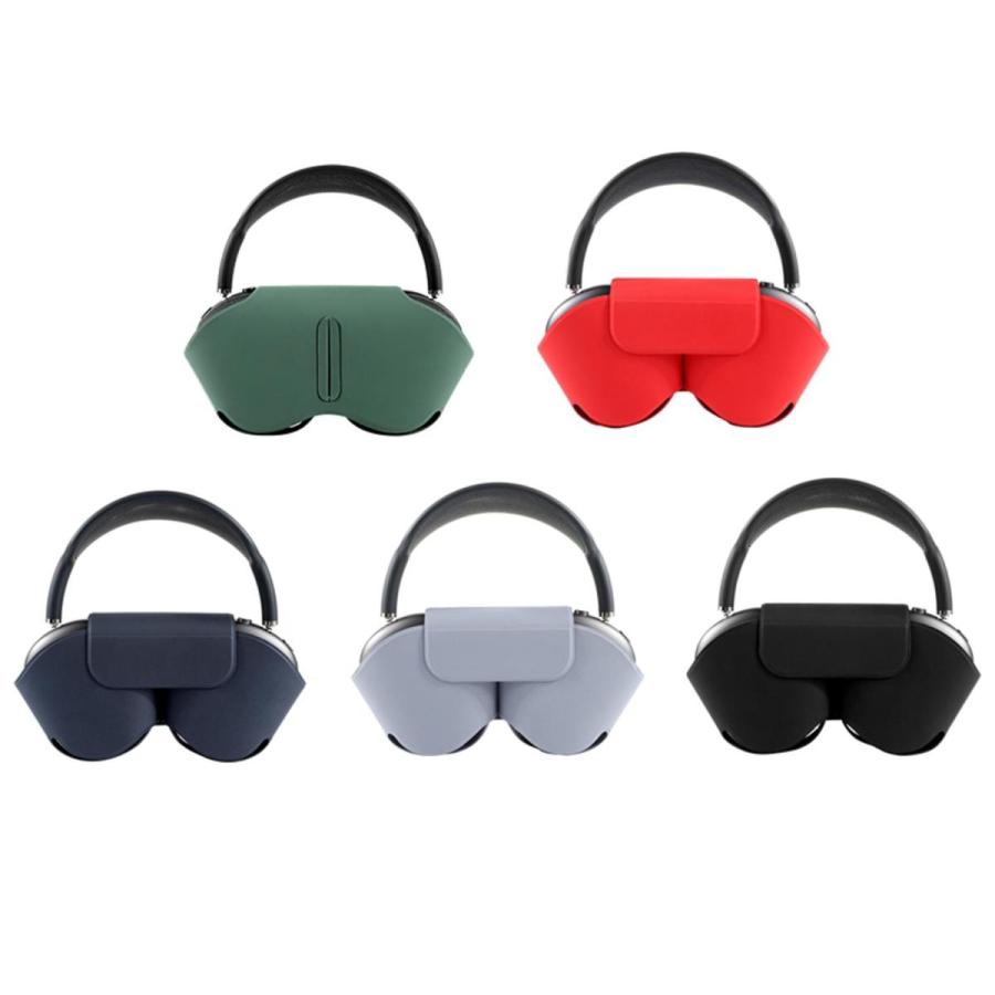AirPodsMaxヘッドフォンヘッドセットケーススキンブラック用シリコン