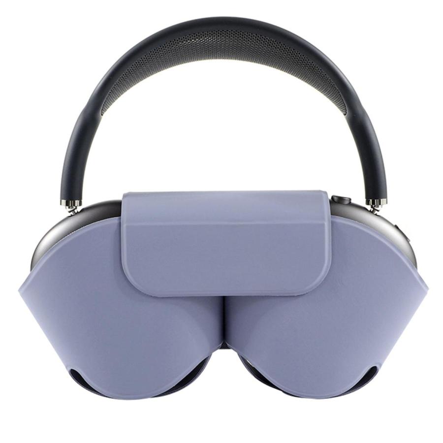 AirPodsMaxヘッドフォンヘッドセットケーススキンパープル用シリコン