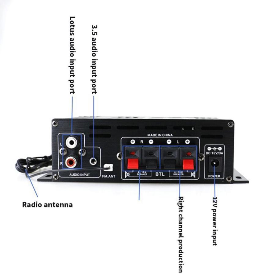 AK380 400ワット400wオーディオ &amp;amp;middot; パワーアンプ.2.0 ch bluetooth 5.0受信機スピーカー｜stk-shop｜04