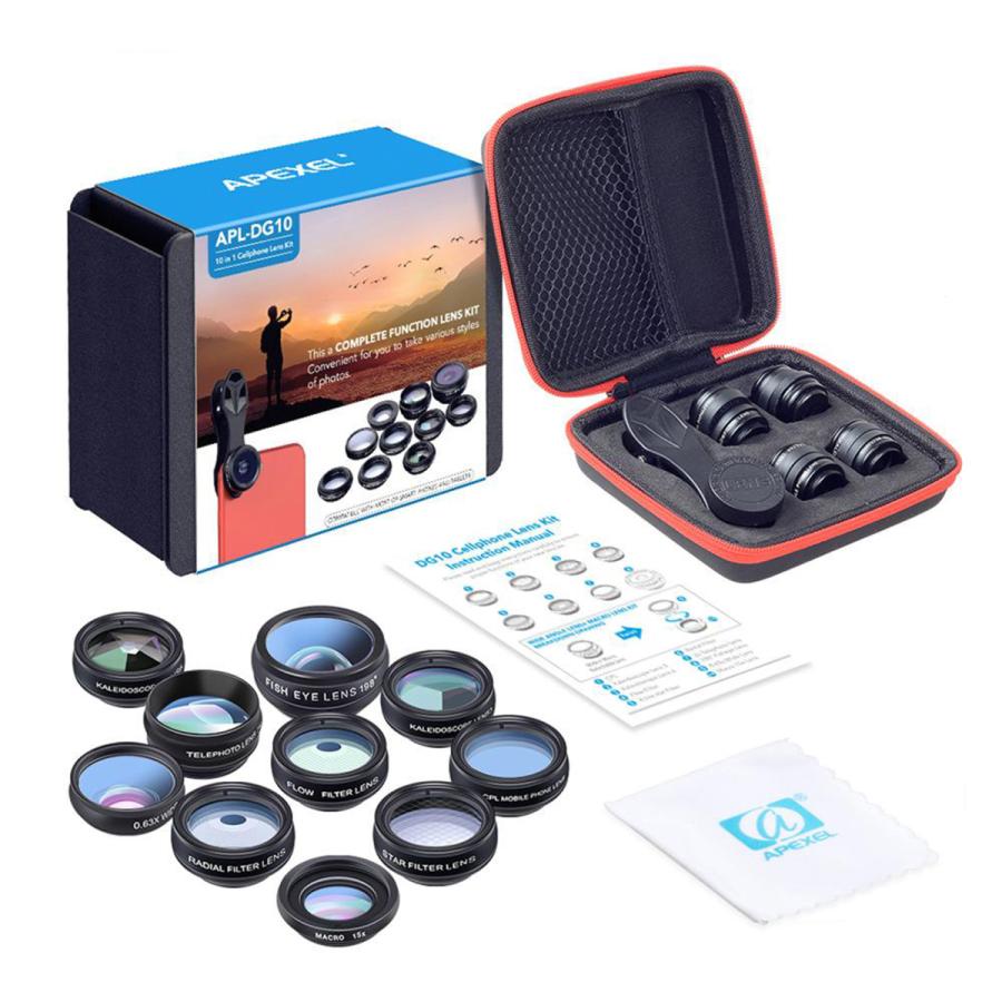1電話カメラレンズキットで10広角/マクロ/フィッシュアイ望遠/cpl