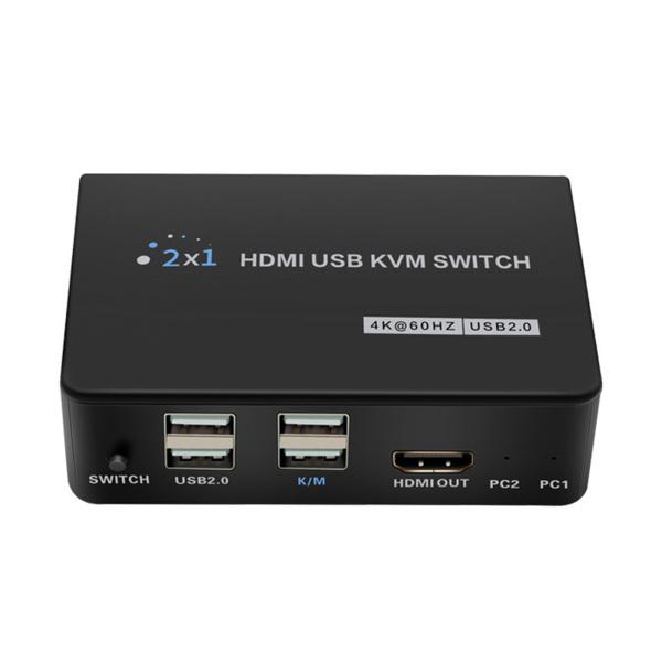 HDMI KVMスイッチ2ポートボックス、2 U 2.0ハブ、UHD 4K @ 60Hz、2 イン 1出力、U電源、共有1セットキー｜stk-shop｜04