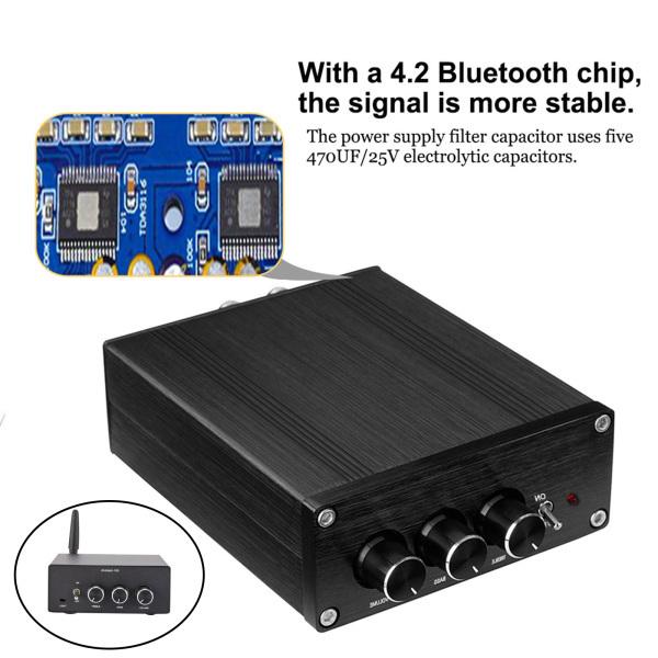 Bluetooth5.0ステレオオーディオアンプレシーバークラスDミニHi-FiUSプラグアンプ2.0CHホームパッシブスピーカー用100W｜stk-shop｜06