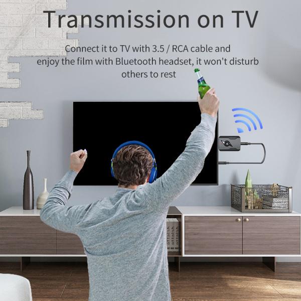 ミニUSBのBluetooth 5.0ワイヤレスオーディオトランスミッタおよびレシーバアダプターブラック|stk-shop|04