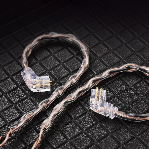 Qkz Zxn Zxt AK6Proブラウン用イヤホンOFCワイヤー2ピンコネクタ