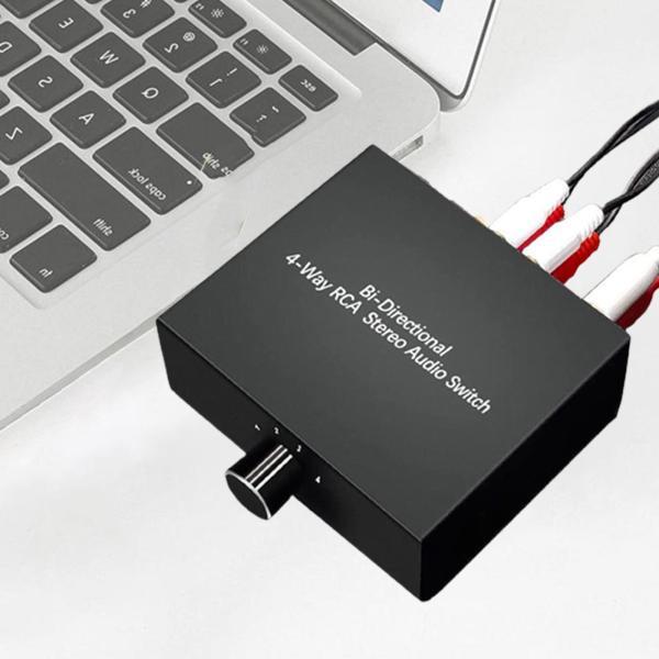 4 ポート双方向 R オーディオスイッチャーボックスオーディオ