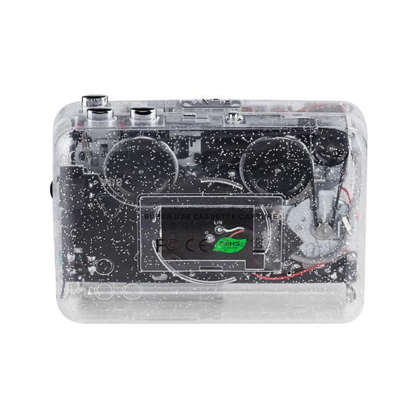 透明カセットプレーヤー カセットから MP3 コンバーター 透明カセットプレーヤー カセットから MP3 コンバーター