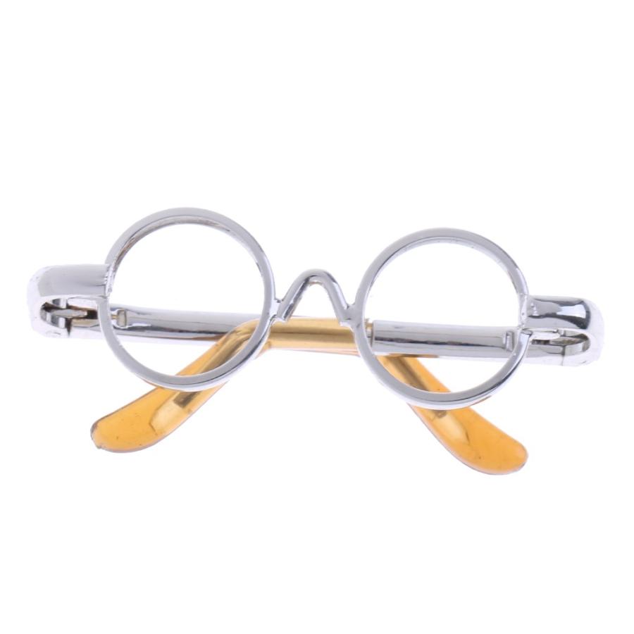 3カラー 1/6 BJD MSD LUTS DODドール人形のため 丸い眼鏡 メガネ アイウェア - シルバー｜stk-shop