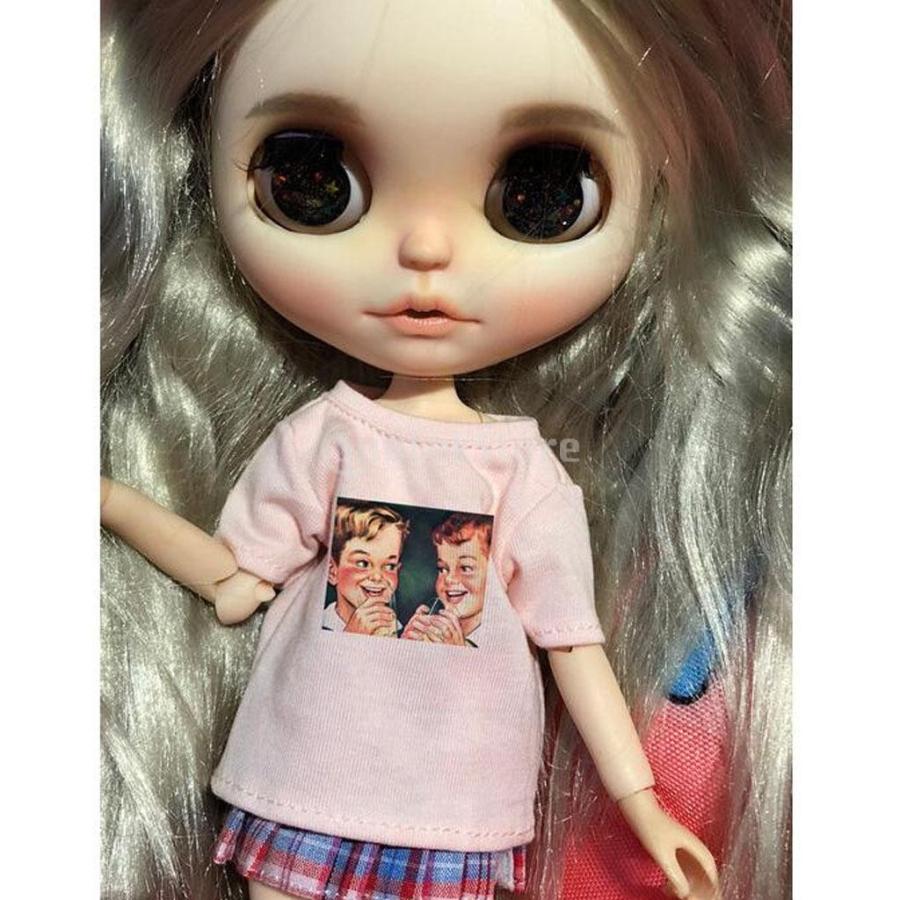 ファッション ドール服 1/6スケール アゾン リカドール用 半袖Tシャツ