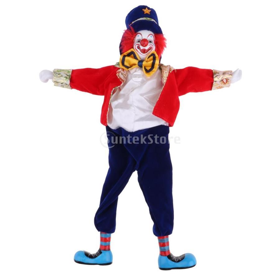 赤い服 41cm 面白い ピエロ男の人形 ハロウィンの装飾 ギフト