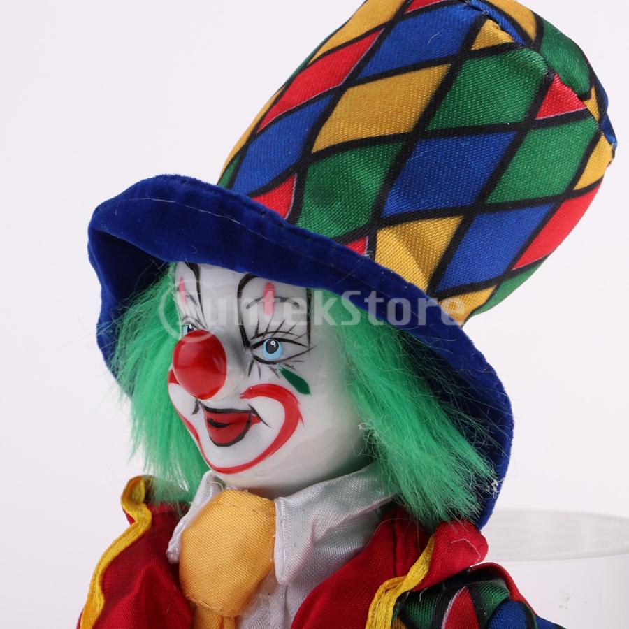happyピエロ品 面白い ハレクイン 笑い声の人形 ピエロ 磁器 人形家 装飾 ギフト