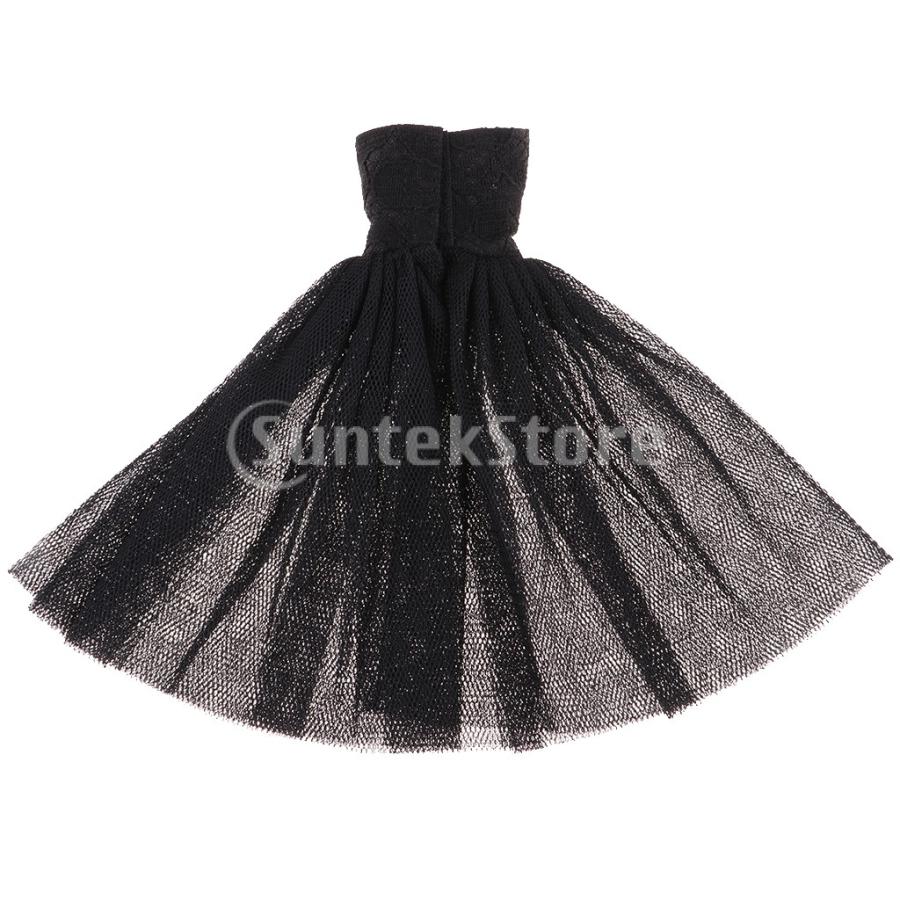 2カラー チューブトップス ワンピース スカート ドレス 1/6ガールドール用 - ブラック｜stk-shop｜03