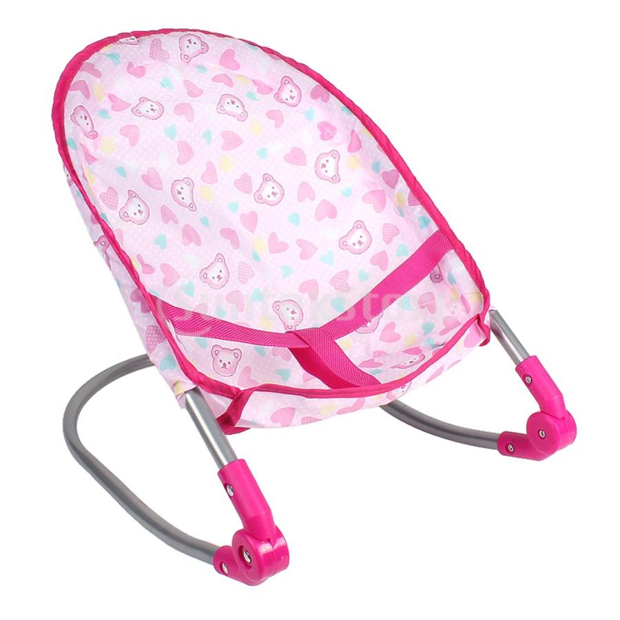 お世話パーツ ロッキングチェア ベビードール アクセサリー 耐久性 赤ちゃん人形用家具 ピンク椅子｜stk-shop