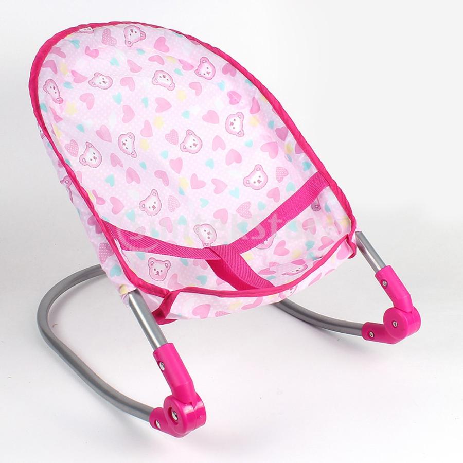 お世話パーツ ロッキングチェア ベビードール アクセサリー 耐久性 赤ちゃん人形用家具 ピンク椅子｜stk-shop｜02