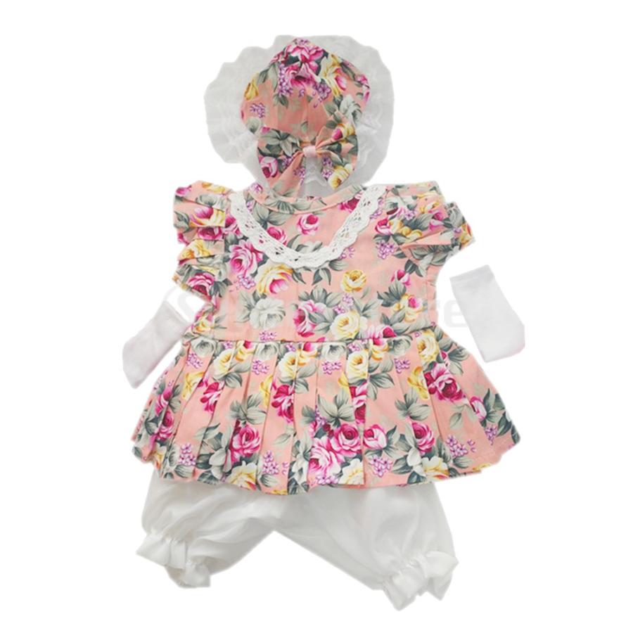 17-18インチの女の赤ちゃん人形のためのフローラルドレス帽子ホワイトパンツソックス服 :69009917:STKショップ - 通販 -  Yahoo!ショッピング