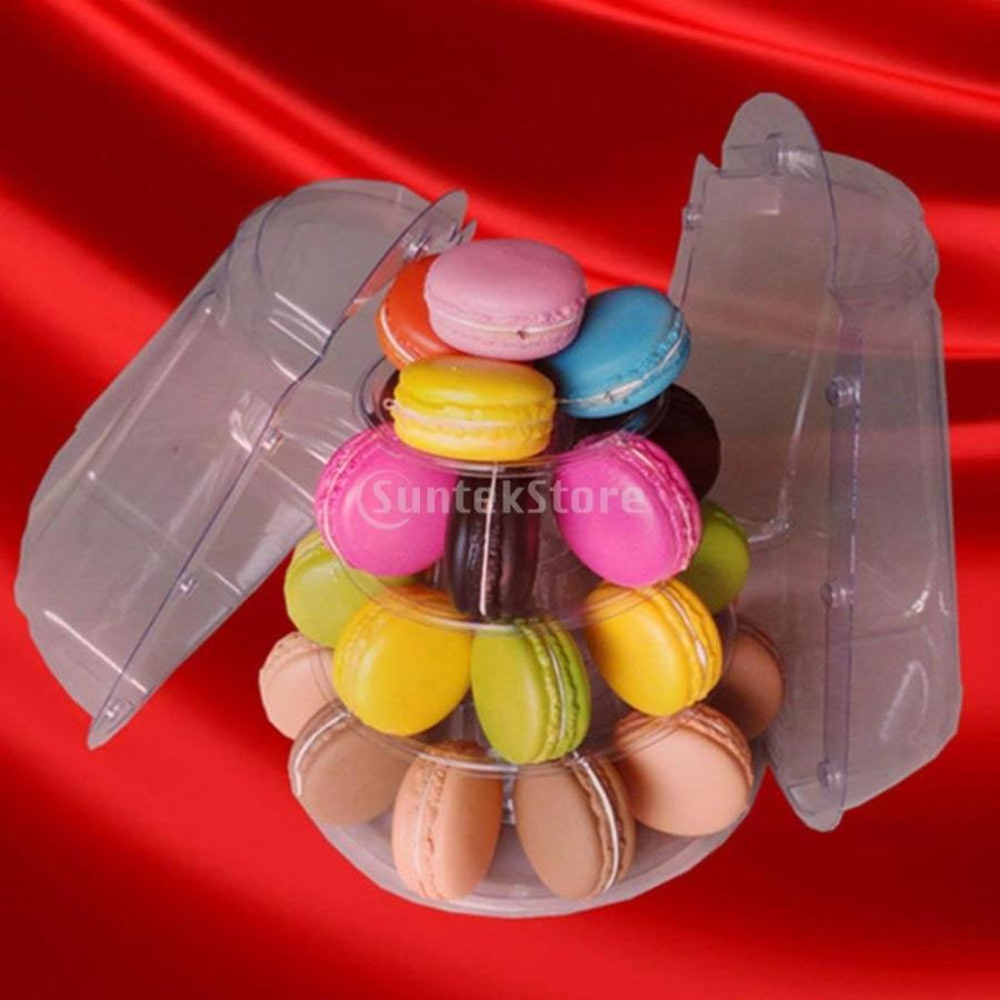 4段 マカロンタワー 展示 ボックス マカロンスタンド 積み重ね可能