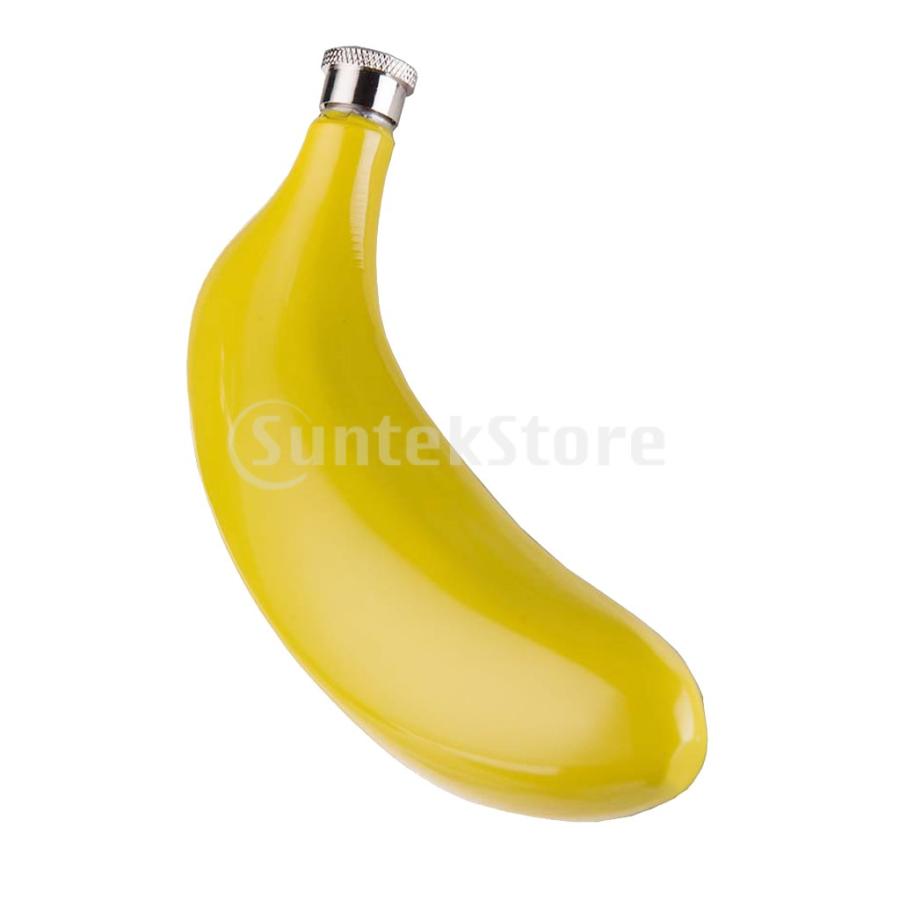 多様な Perfeclan ファッション 可愛い バナナの形状 ポータブル ステンレス製 ヒップフラスコ Discoversvg Com