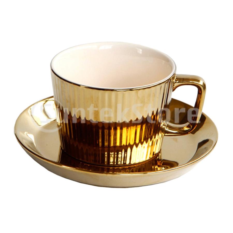 ゴールドメッキ茶/コーヒーカップw /オーサーセットセラミックエスプレッソカップオフィス-ホワイト |  | 04