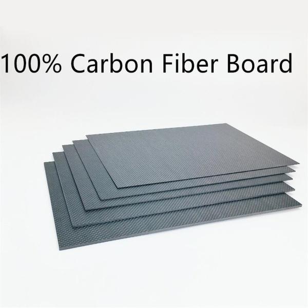 ブラック100％カーボンファイバープレートパネル200x300mm 0.5-3.0mm