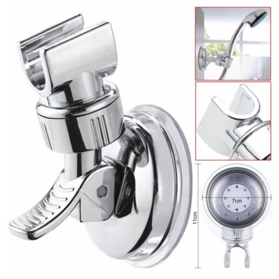 シャワーホルダー 壁付 強力吸盤 バスルーム シャワーフック 調節可能