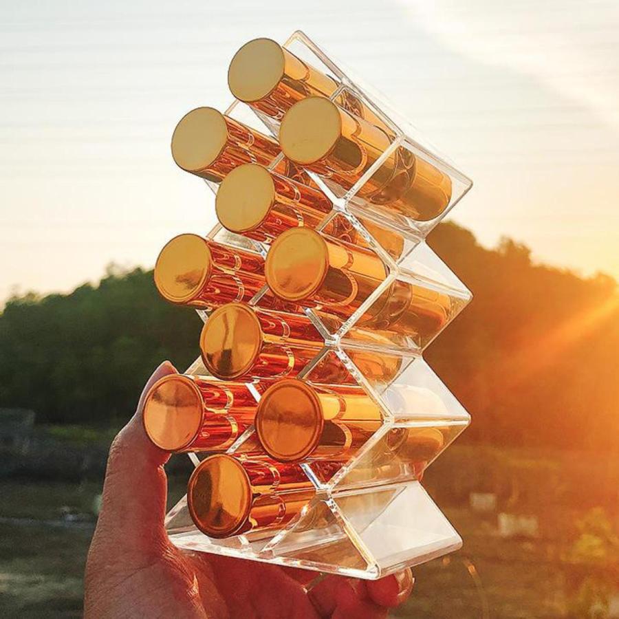 口紅オーガナイザータワー.リップグロス収納ホルダースタンド.化粧品